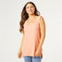 Maeve Long Tank with Cap Sleeve Ruffle - Coral